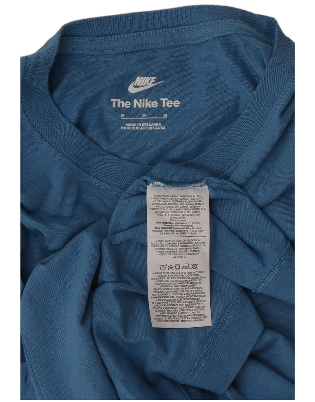 Nike Mens Graphic T-Shirt Top Medium Blue Cotton