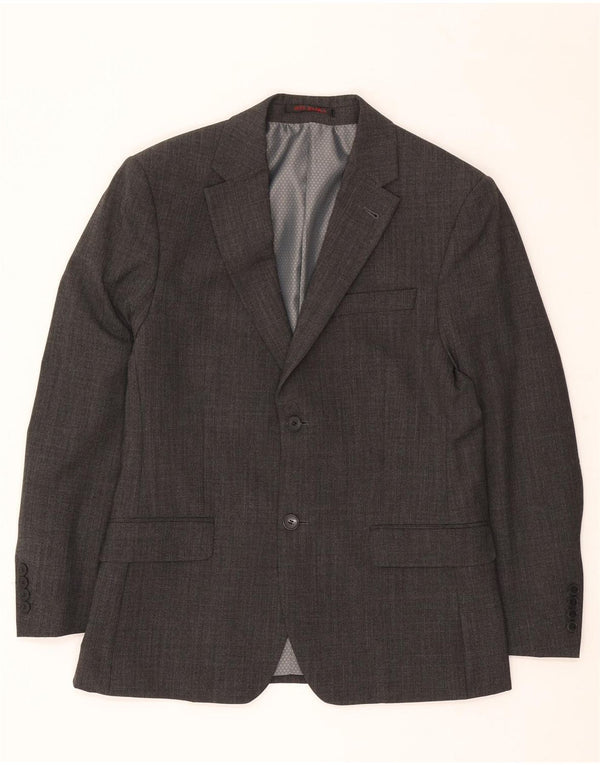 Jeff Banks Mens 2 Button Blazer Jacket EU 50 Large Grey Polyester