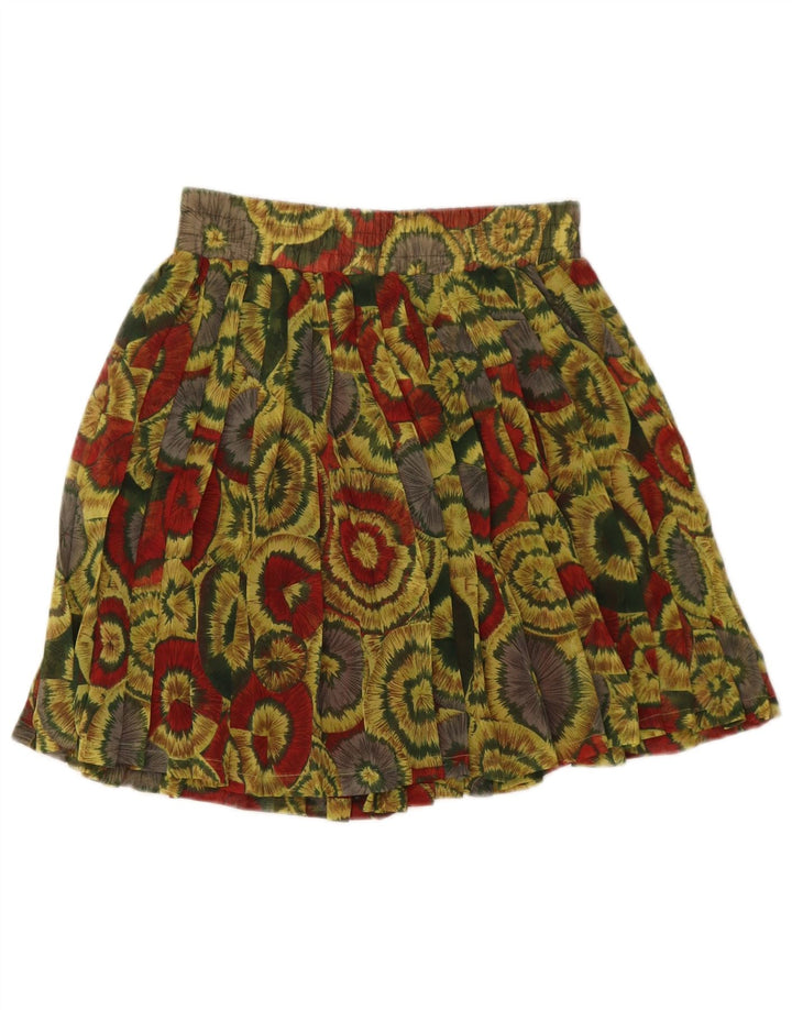 Vintage Womens Pleated Skirt EU 38 Medium W30 Multicoloured