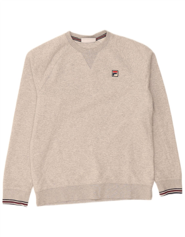 Fila Mens Sweatshirt Jumper Small Grey Cotton