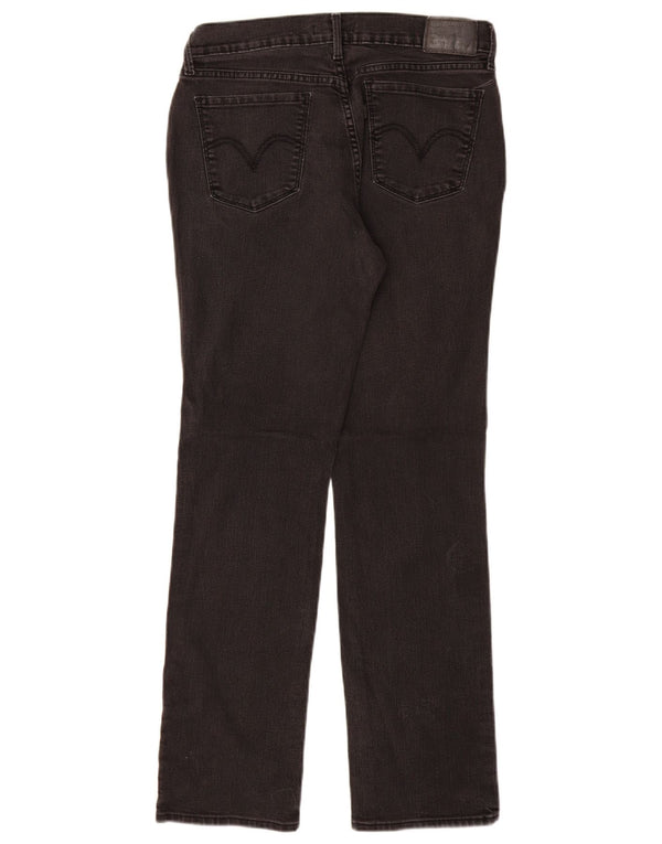 LEVI'S Womens 505 Straight Jeans US 8 Medium W29 L30 Black Cotton