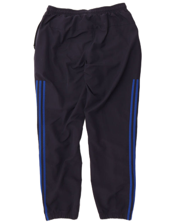 Adidas Mens Tracksuit Trousers Joggers Large Navy Blue Polyester