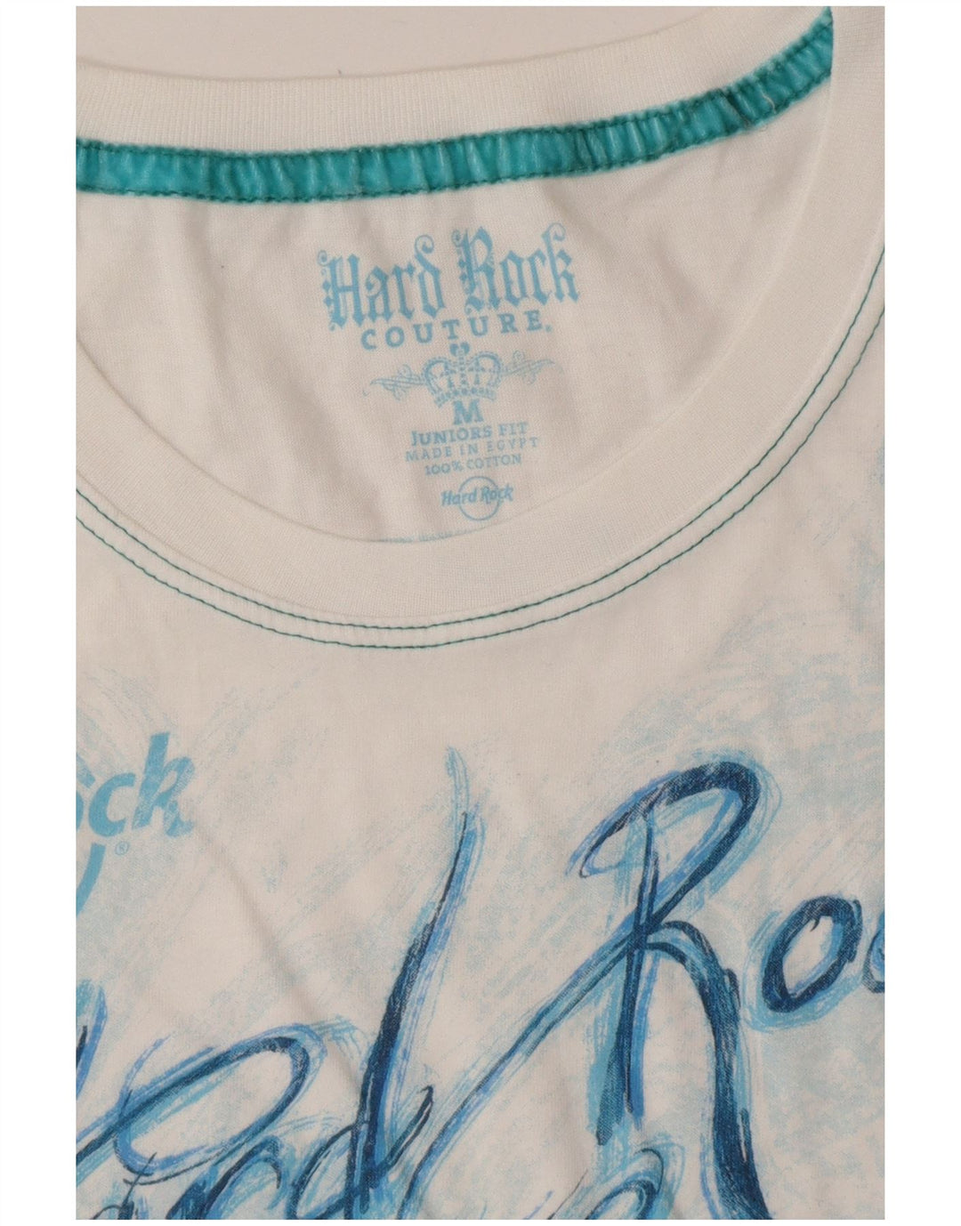 HARD ROCK CAFE Girls Hurghada Graphic T-Shirt Top 7-8 Years Medium White