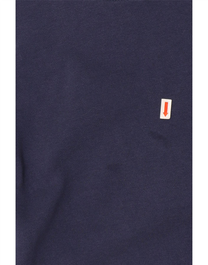 NIKE Boys Swoosh Graphic Sweatshirt Jumper 10-11 Years Medium Navy Blue