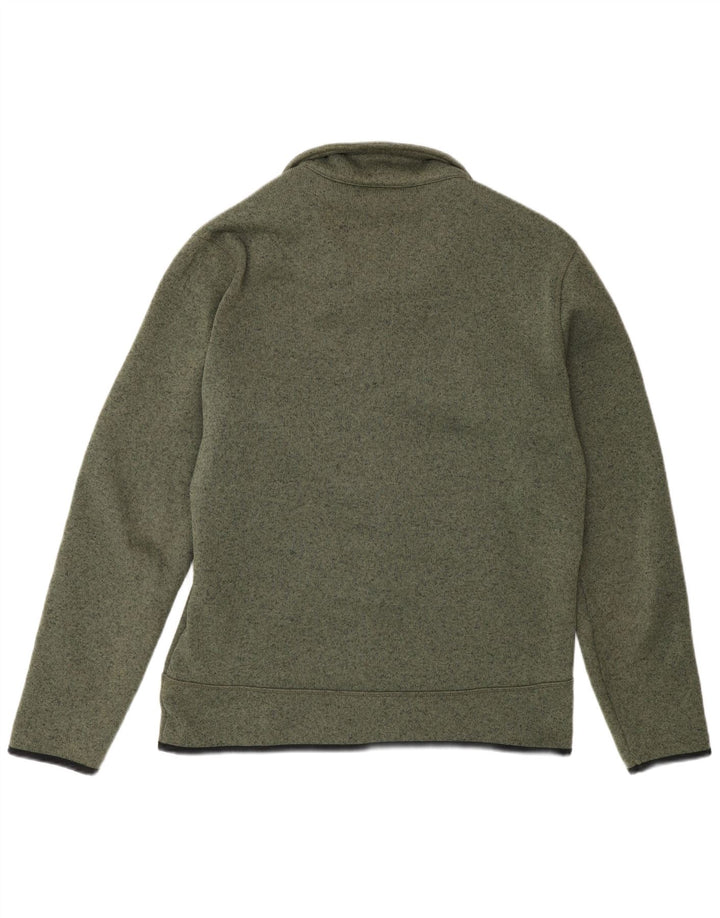 Champion Mens Tracksuit Top Jacket Large Khaki Flecked Polyester