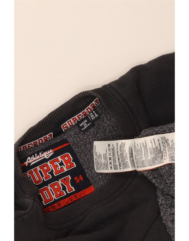 Superdry Mens Graphic Oversized Sweatshirt Jumper UK 8 Small Grey Cotton