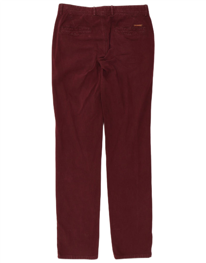 MASSIMO DUTTI Mens Slim Chino Trousers EU 40 Medium W31 L33 Burgundy
