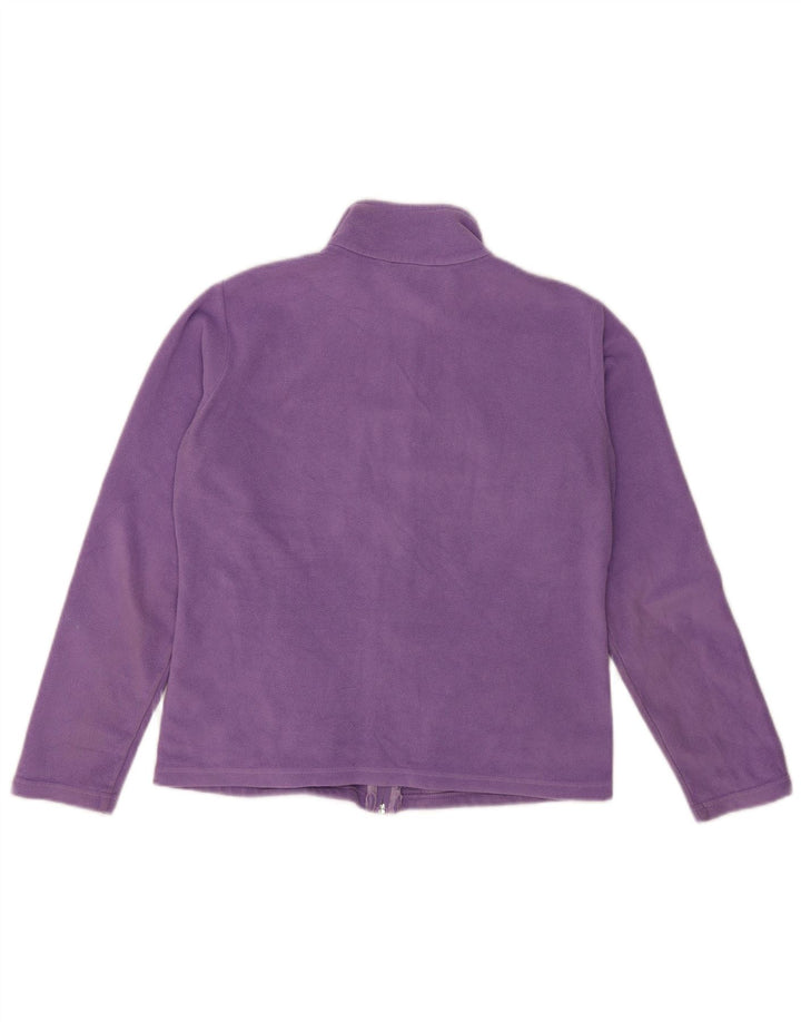 Marks & Spencer Womens Fleece Jacket UK 12 Medium Purple Polyester