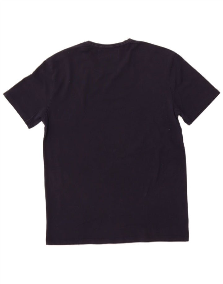 Zara Mens Super Slim Fit T-Shirt Top Large Navy Blue