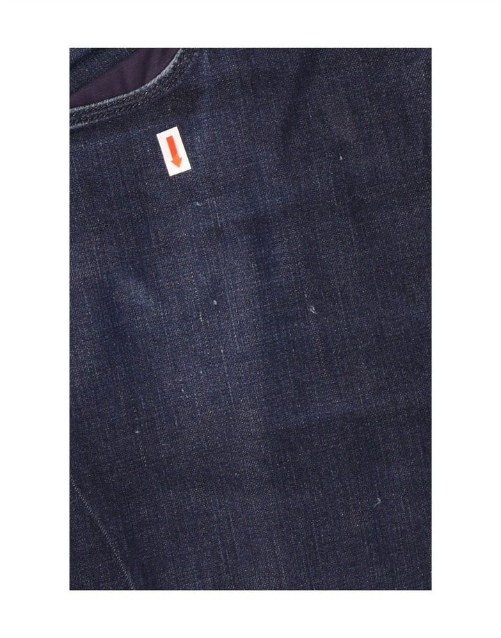 ARMANI Mens Straight Jeans W34 L29 Navy Blue Cotton