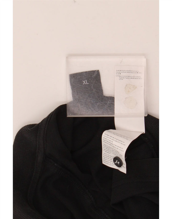 HUGO BOSS Mens Polo Shirt XL Black Cotton