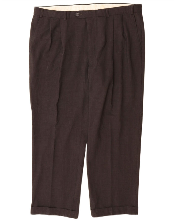 Marks & Spencer Mens Pegged Suit Trousers W40 L29 Grey Polyester