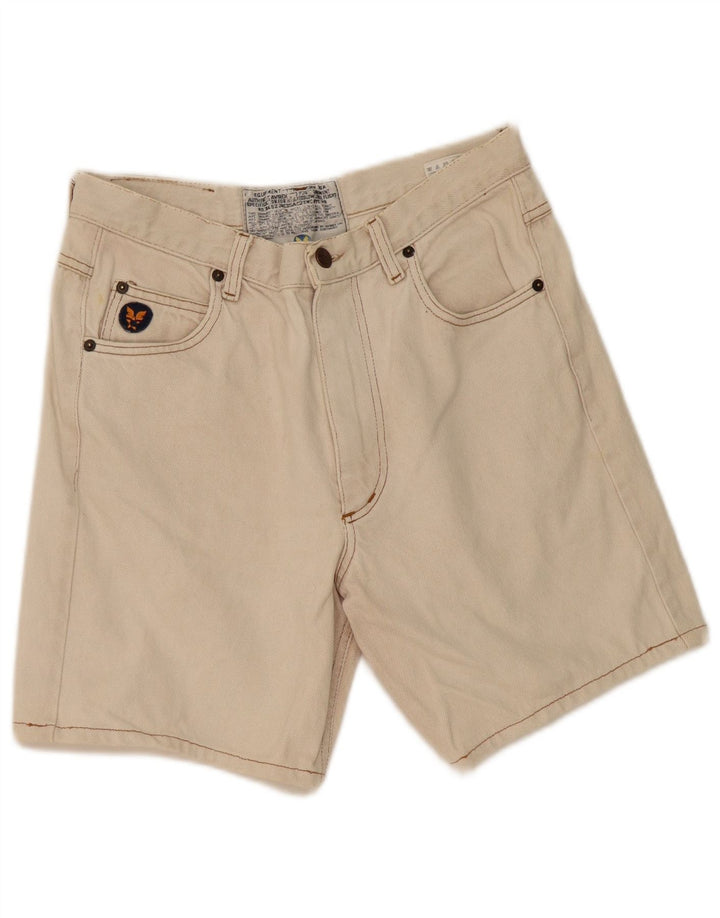 Avirex Womens Denim Shorts W31 Medium Off White Cotton