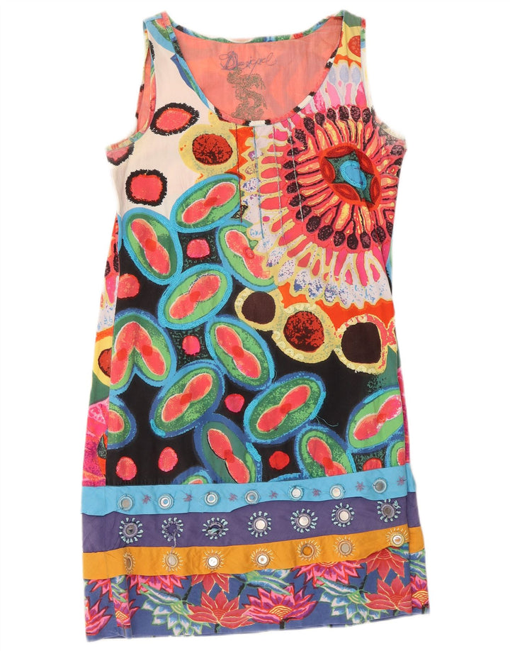 Desigual Womens Graphic Shift Dress EU 40 Medium Multicoloured Floral