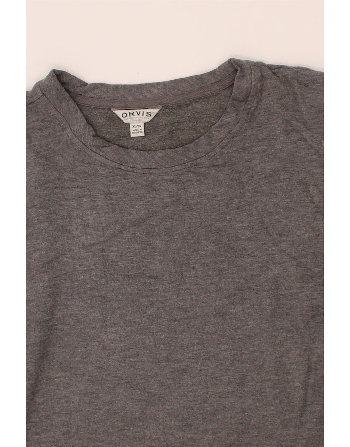 ORVIS Womens Oversized Sweatshirt Jumper UK 18 XL Grey Cotton Vintage Orvis and Second-Hand Orvis from Messina Hembry 