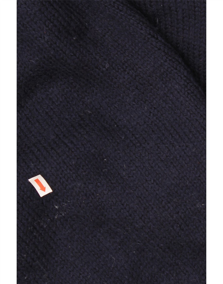 Gant Mens Shawl Neck Jumper Sweater 3XL Navy Blue Wool