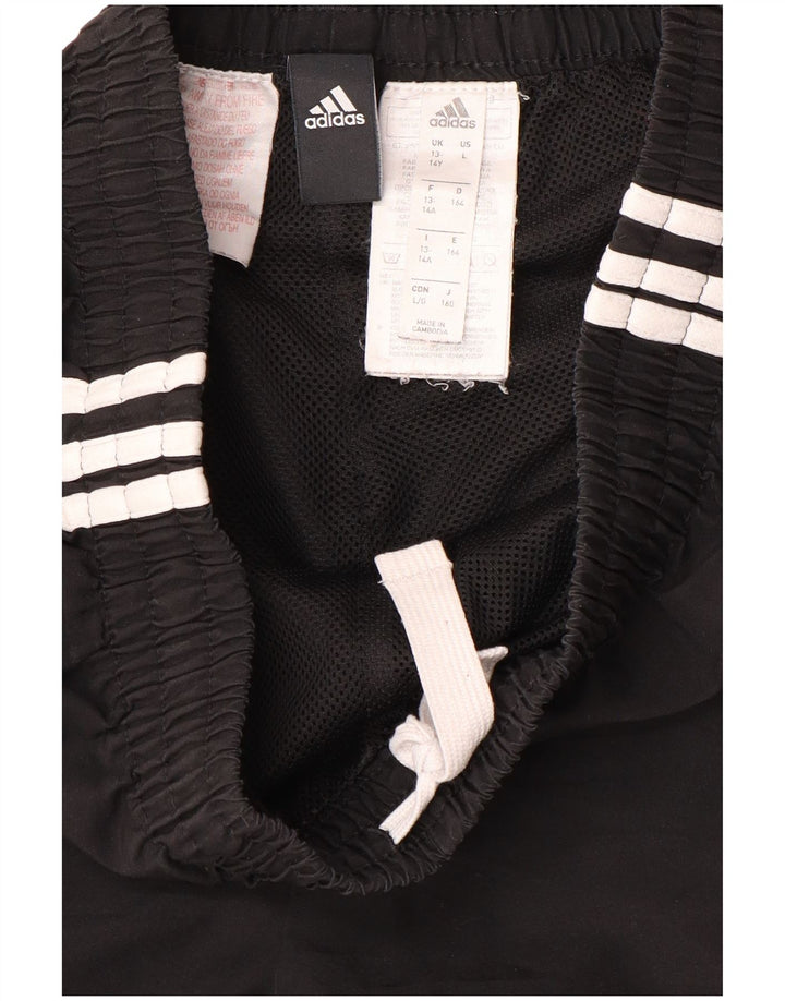 ADIDAS Boys Sport Shorts 13-14 Years  Black Polyester