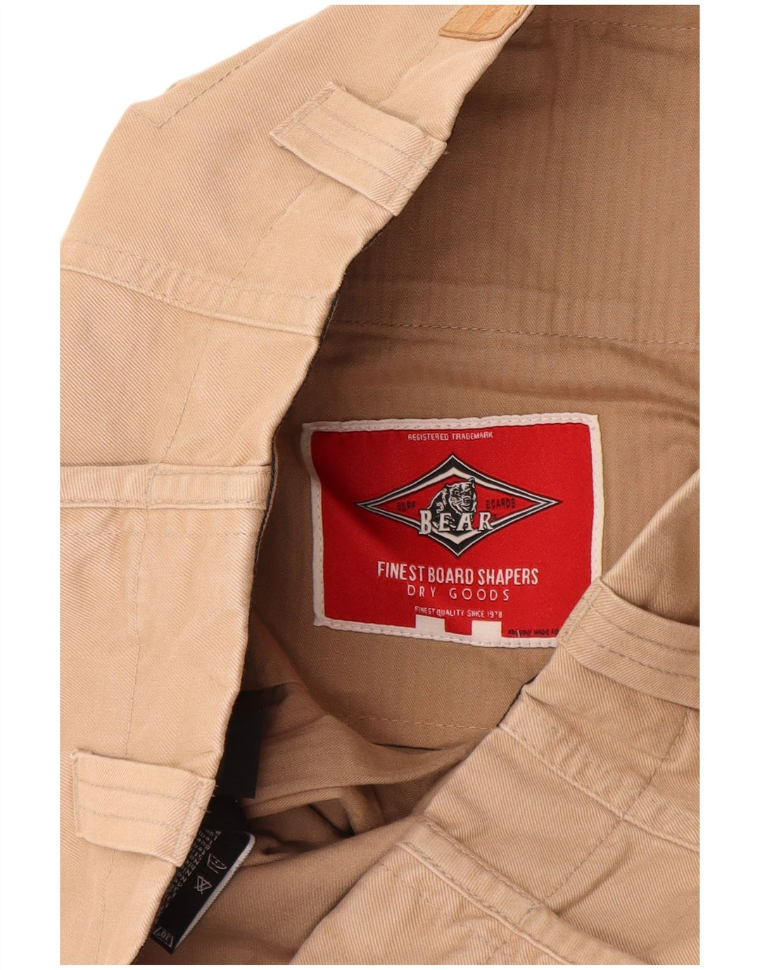 Bear Mens Cargo Shorts W30 Medium Beige Cotton