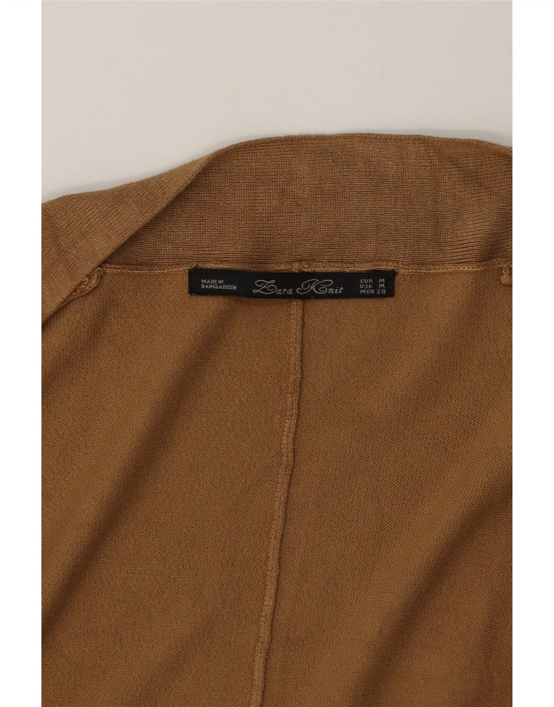 Zara Womens Oversized Batwing Open Cardigan Sweater UK 14 Medium Brown