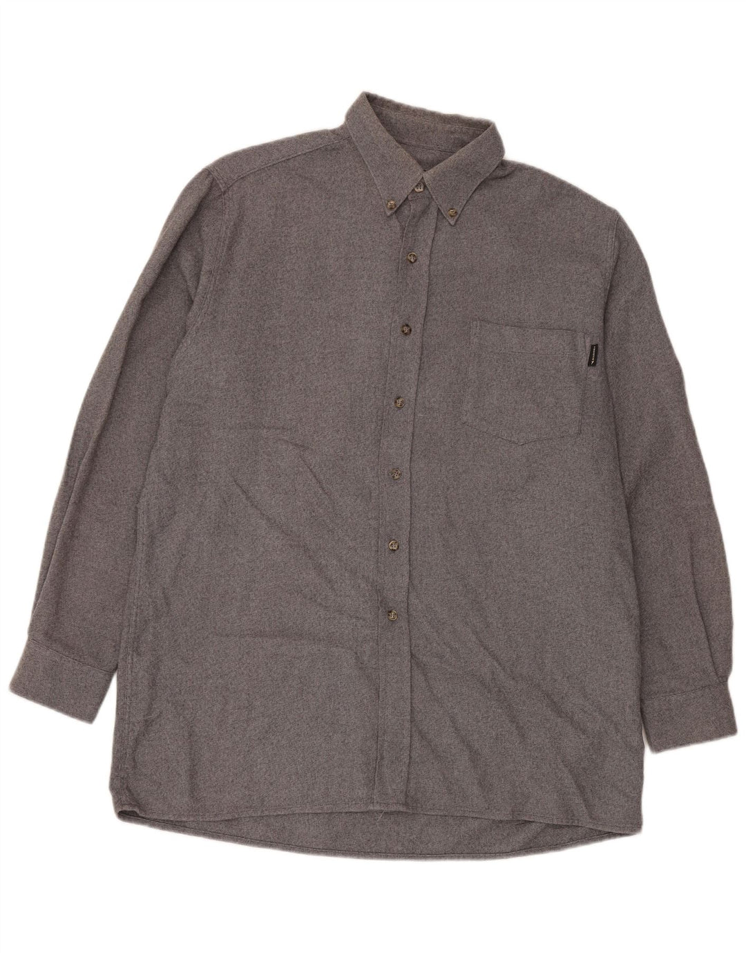 Diadora Mens Flannel Shirt Large Grey Cotton
