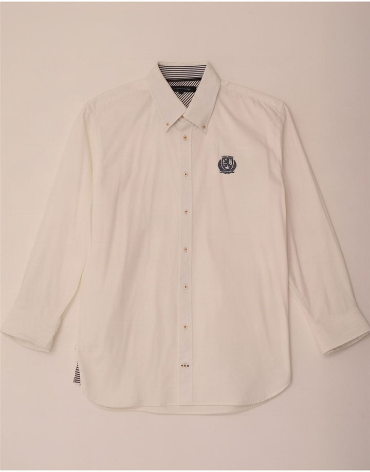 Tommy Hilfiger Mens Shirt Large White Cotton