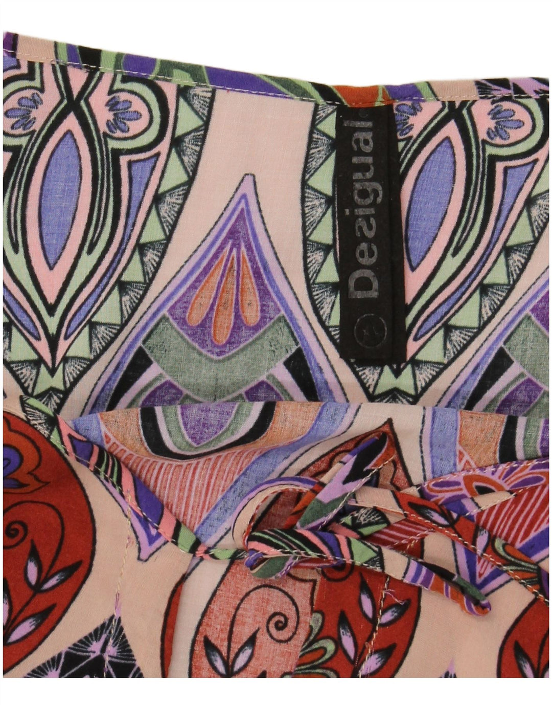DESIGUAL Womens Long Sleeve Blouse Top UK 18 XL Multicoloured Paisley