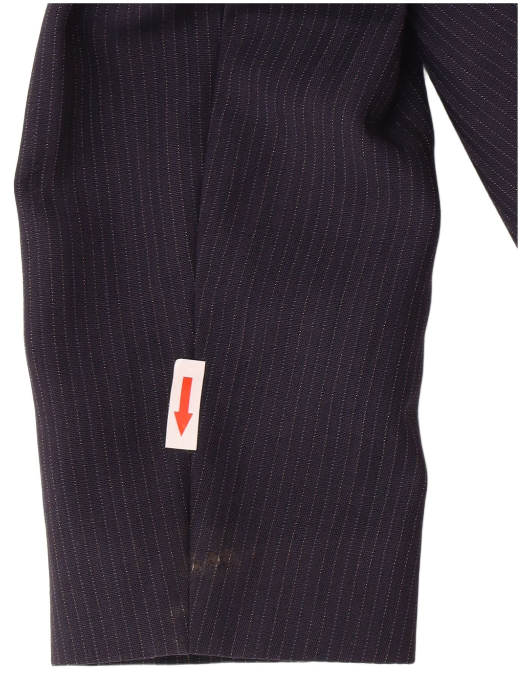 Vintage Womens 1 Button Blazer Jacket IT 46 Large Navy Blue Pinstripe