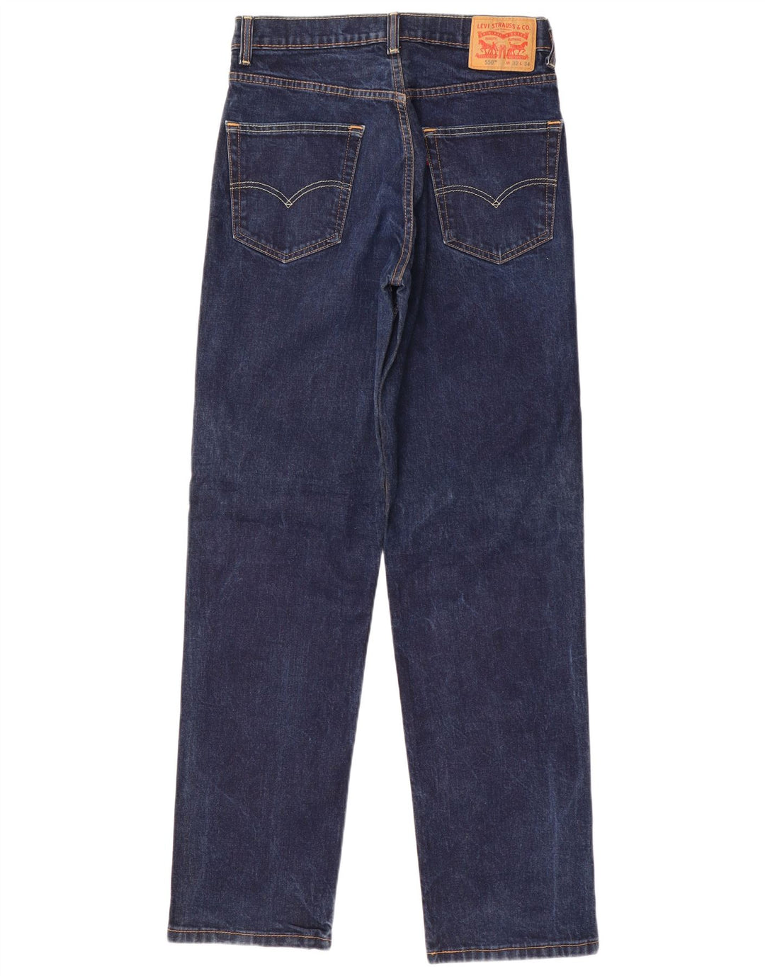 Levi's Mens 550 Straight Jeans W32 L34 Navy Blue Cotton