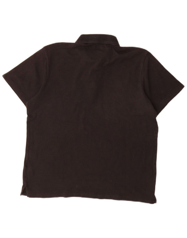 Dkny Mens Polo Shirt Large Black Cotton