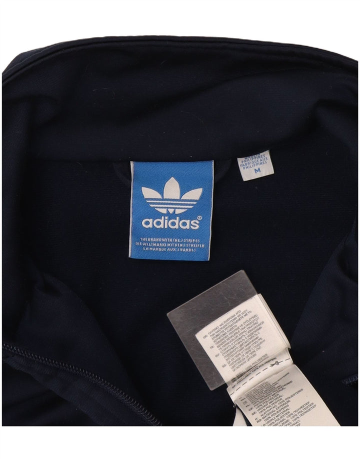 Adidas Mens Tracksuit Top Jacket Medium Navy Blue Polyester