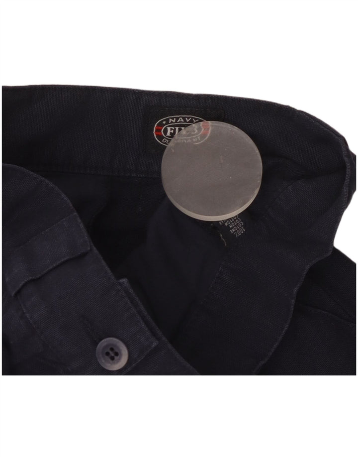 Navy Womens High Waist Pegged Cargo Shorts IT 40 Small W24 Navy Blue