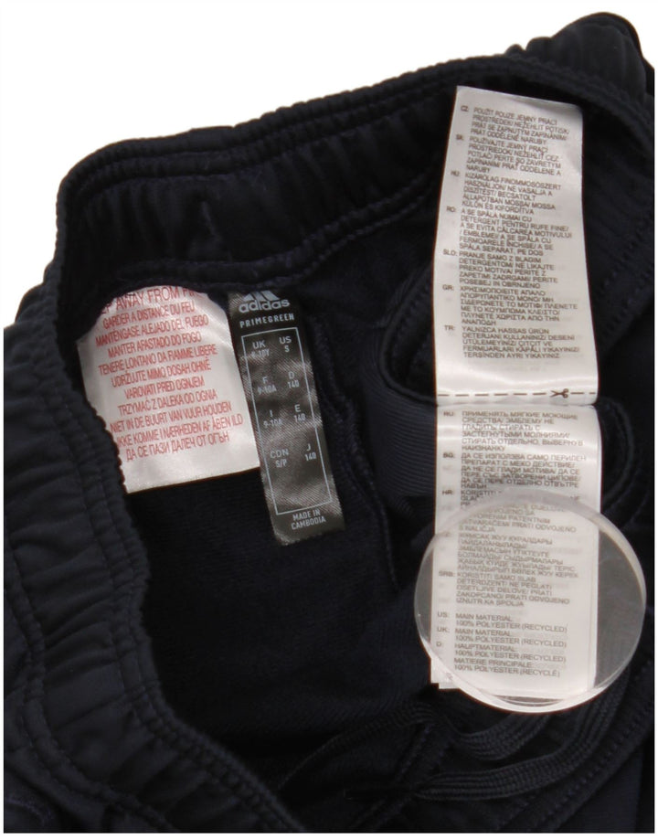 ADIDAS Boys Primegreen Tracksuit Trousers 9-10 Years  Navy Blue Polyester