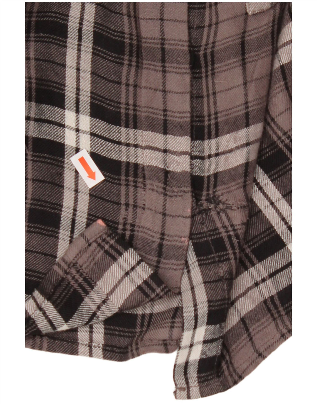 BENETTON Womens Oversized Flannel Shirt UK 10 Small Brown Check Viscose