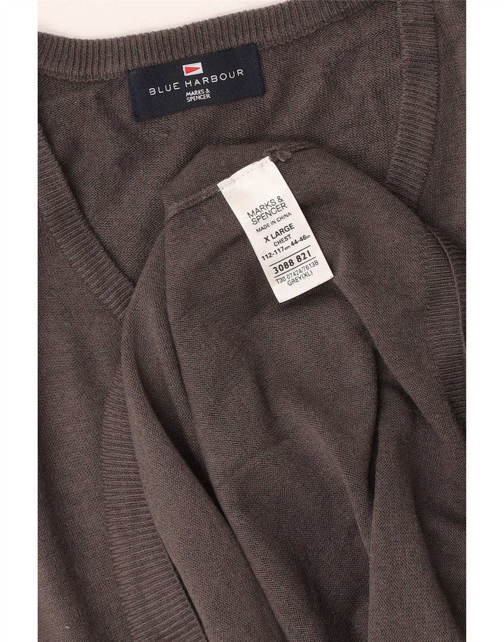 Marks & Spencer Mens Blue Harbour Vest Tank Top XL Grey Acrylic