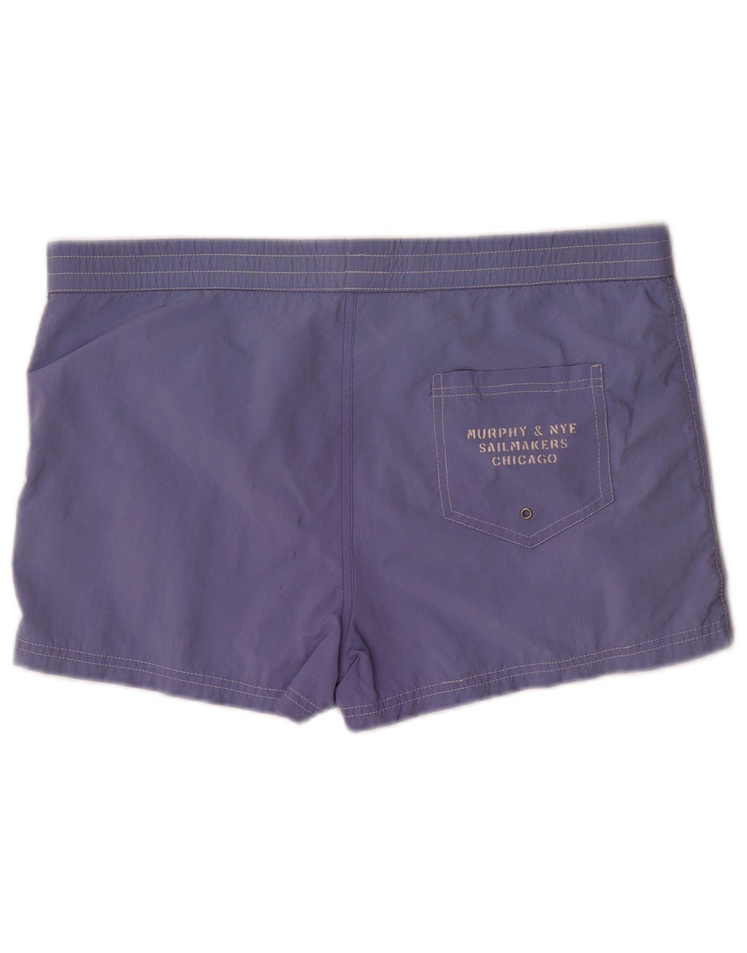 MURPHY & NYE Mens Sailmakers Swimming Shorts Large  Blue Nylon