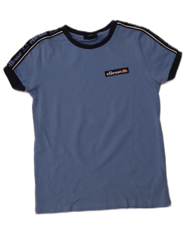 ELLESSE Boys Graphic T-Shirt Top 8-9 Years Blue Cotton