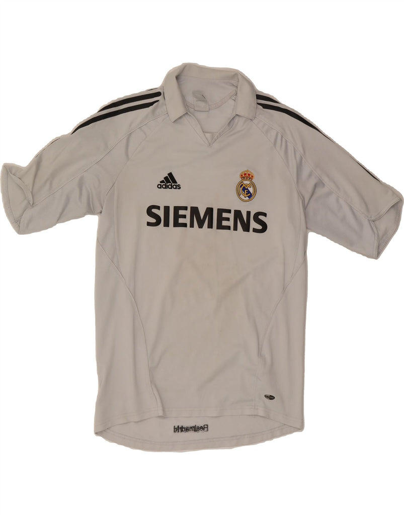 ADIDAS Mens Real Madrid 2005-2006 Football Shirt Medium Off White Sports Vintage Adidas and Second-Hand Adidas from Messina Hembry 
