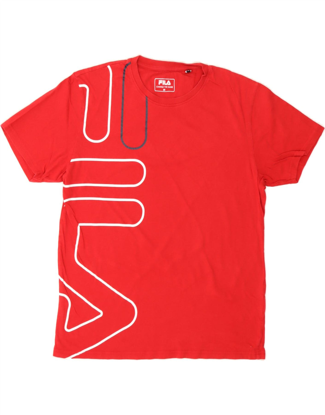 FILA Mens Graphic T-Shirt Top Medium Red Vintage Fila and Second-Hand Fila from Messina Hembry 