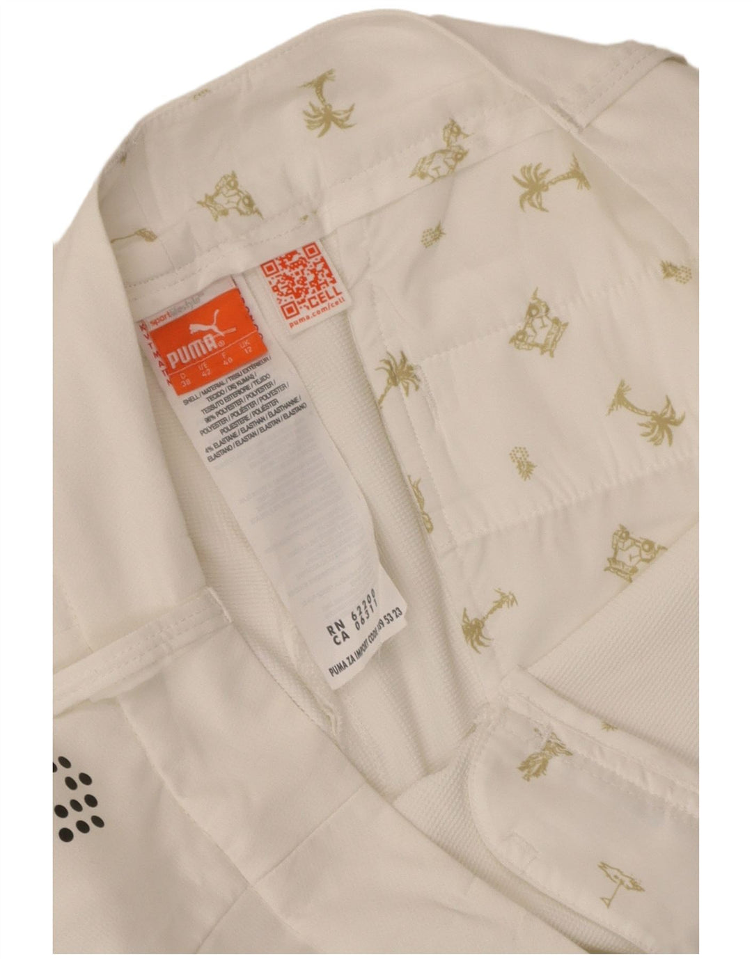 Puma Womens Chino Shorts UK 12 Medium W34 White Polyester