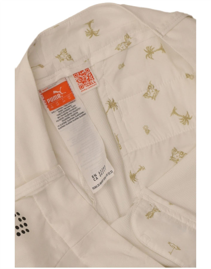Puma Womens Chino Shorts UK 12 Medium W34 White Polyester