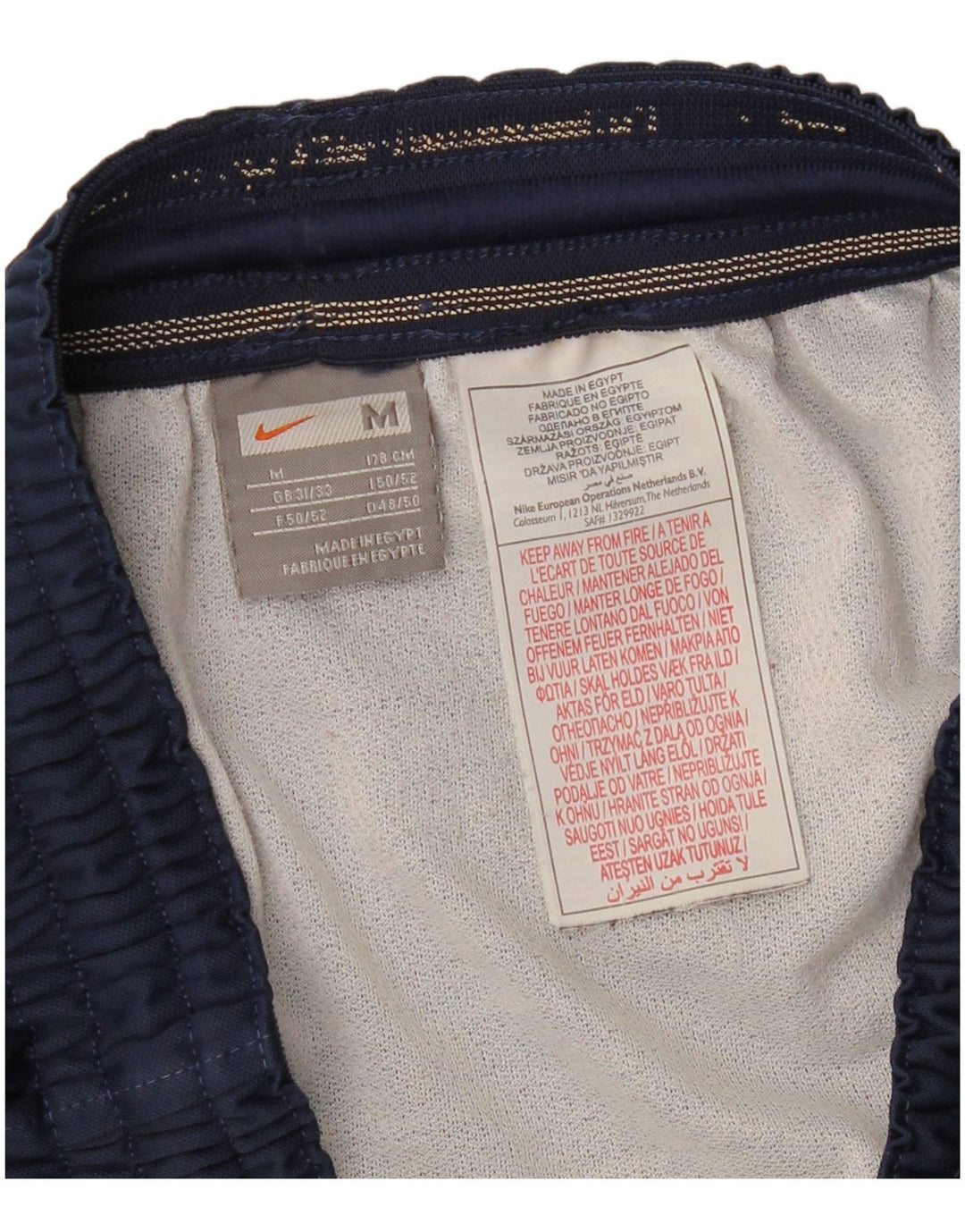 NIKE Mens Sport Shorts Medium  Navy Blue Polyester