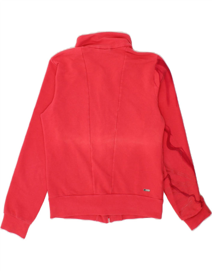 PUMA Womens Graphic Tracksuit Top Jacket UK 12 Medium Pink Cotton Vintage Puma and Second-Hand Puma from Messina Hembry 
