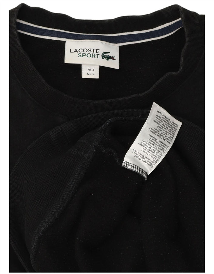 Lacoste Mens Sweatshirt Jumper Size 3 Small Black Cotton