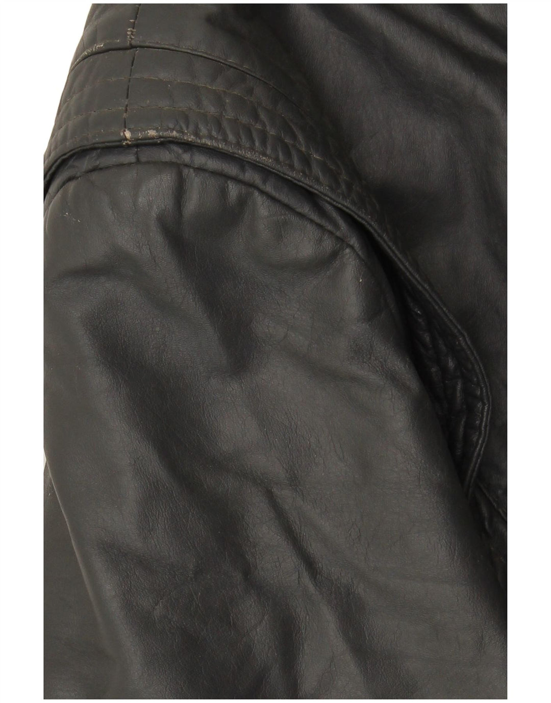 VINTAGE Mens Leather Jacket UK 40 Large Grey Leather