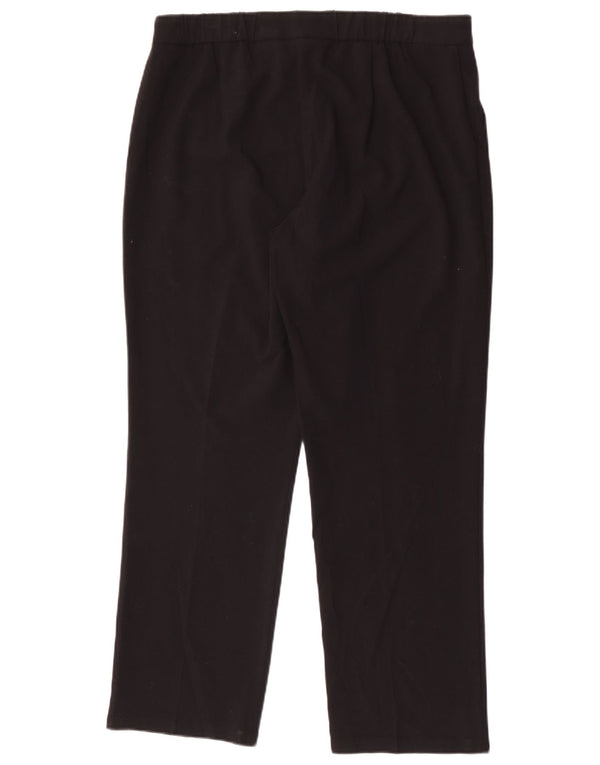 Marks & Spencer Womens Slim Suit Trousers UK 16 Large W34 L28 Black