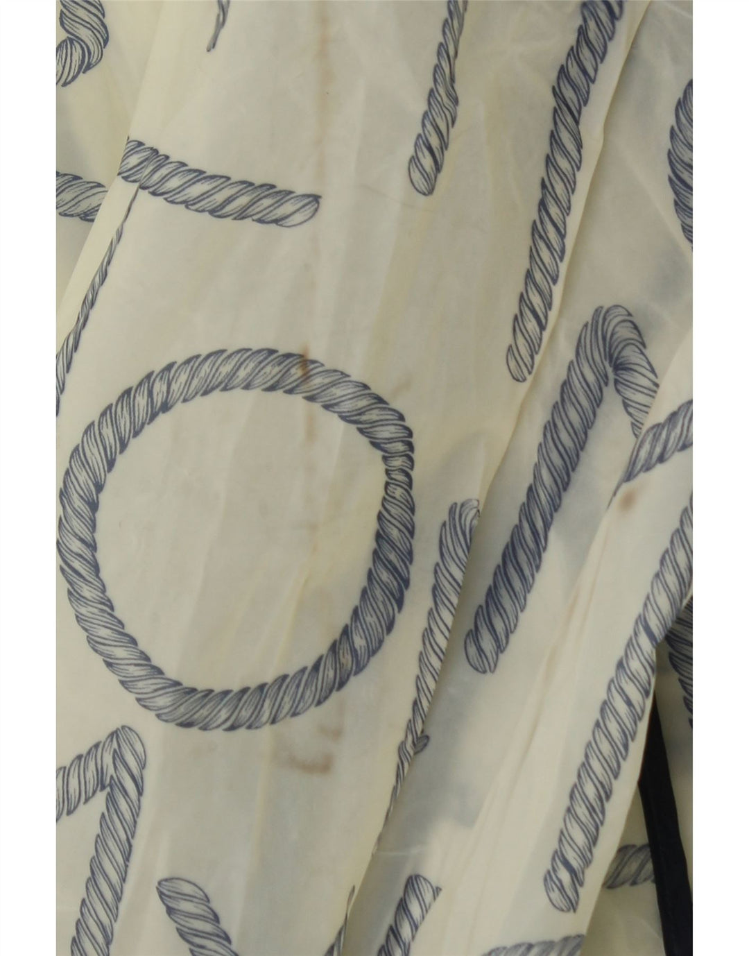 Tommy Hilfiger Womens Graphic Raincoat UK 10 Small Off White Polyurethane