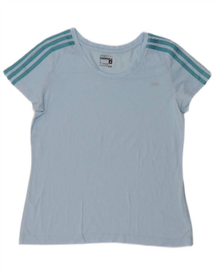 Adidas Womens T-Shirt Top UK 16/18 Large Blue