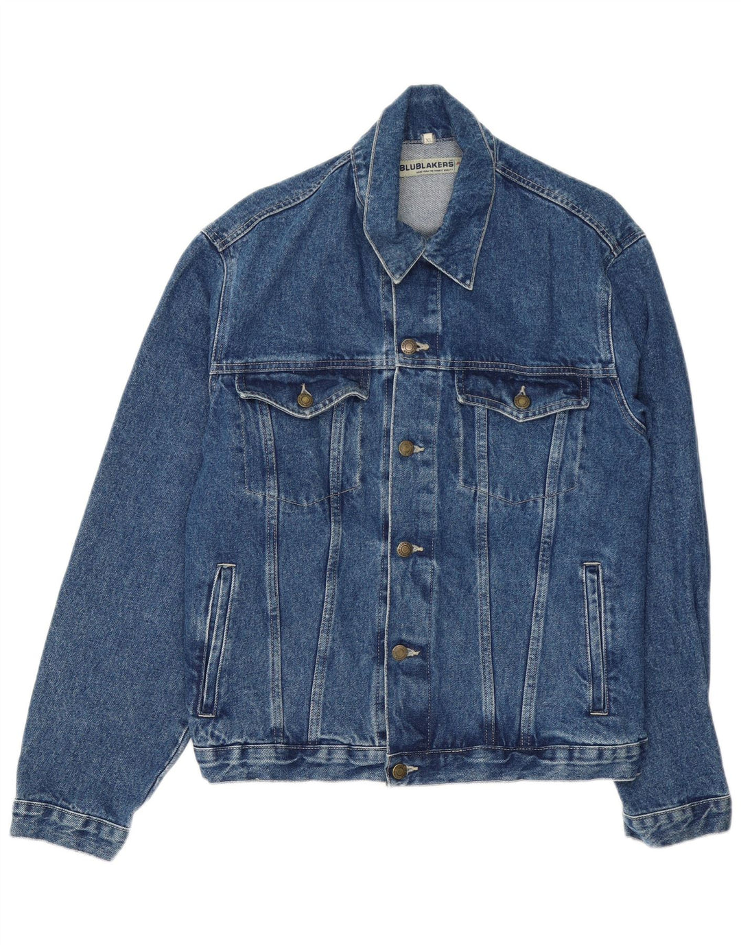 Vintage Mens Denim Jacket UK 42 XL Blue
