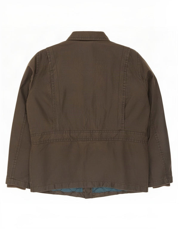 White Stuff Mens Waxed Cotton Jacket UK 40 Large Khaki