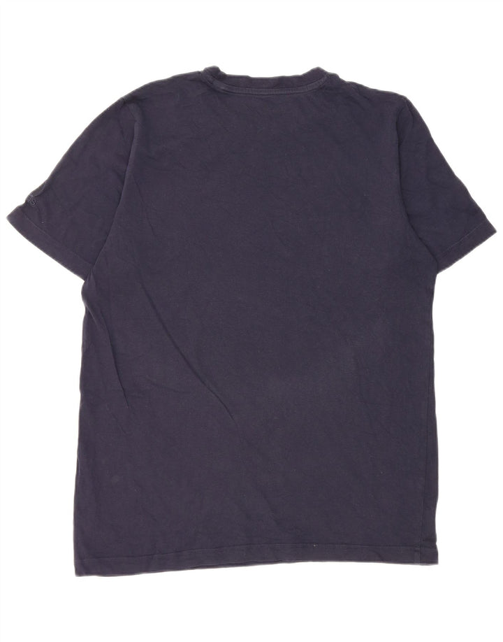 Adidas Mens Graphic T-Shirt Top Medium Navy Blue Cotton